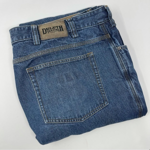 Duluth Training Co Medium Wash Flex Ballroom Workwear Straight Jean Cotton 44X30